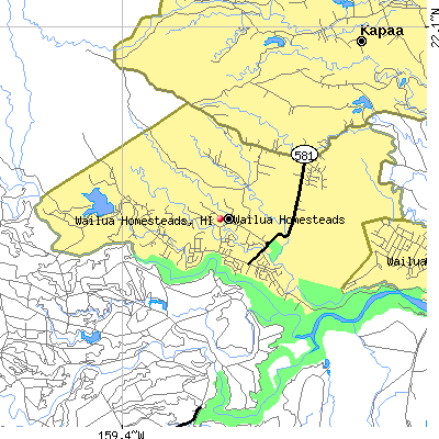 Wailua Homesteads map