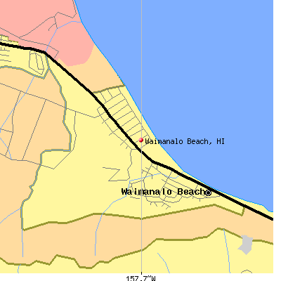 Waimanalo Beach map