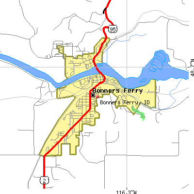 Bonners Ferry map