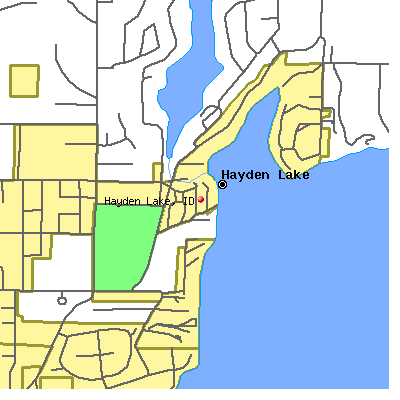 Hayden Lake map