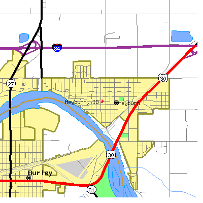 Heyburn map