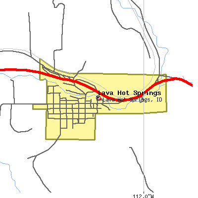 Lava Hot Springs map