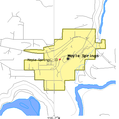Moyie Springs map