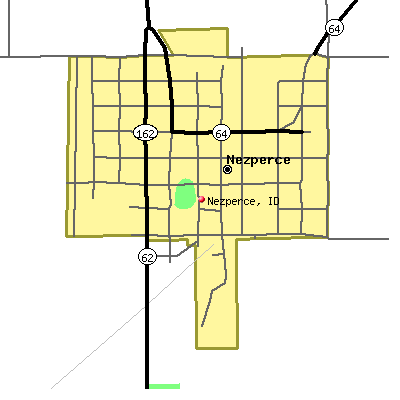 Nezperce map
