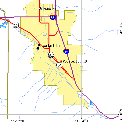 Pocatello map