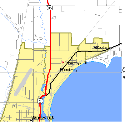Ponderay map