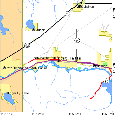 Post Falls map