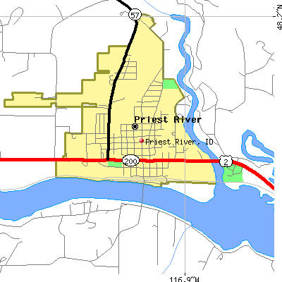 Priest River map