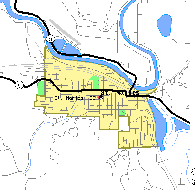 St. Maries map