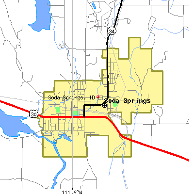 Soda Springs map