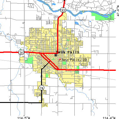 Twin Falls map