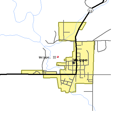 Weippe map
