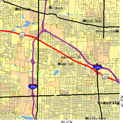 Addison map