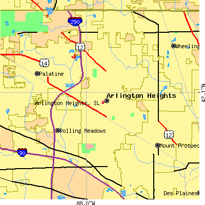 Arlington Heights map