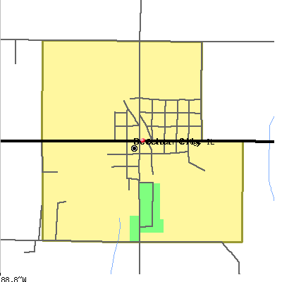 Beecher City map