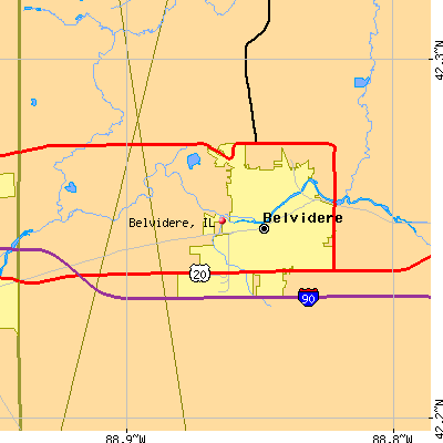 Belvidere map