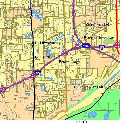 Burr Ridge map