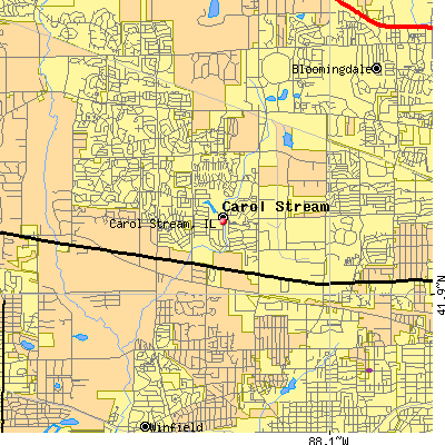 Carol Stream map