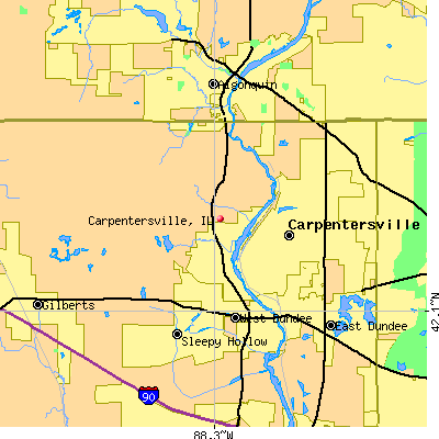 Carpentersville map