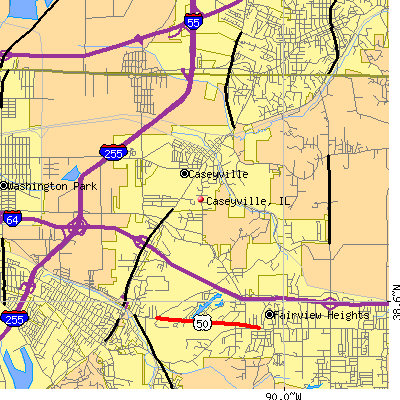 Caseyville map