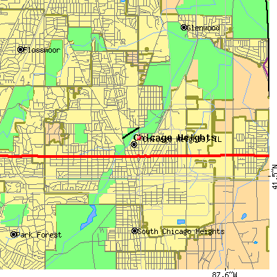 Chicago Heights map