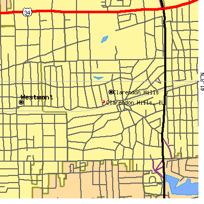 Clarendon Hills map