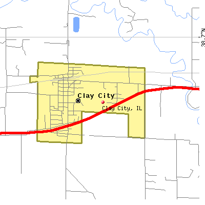 Clay City map