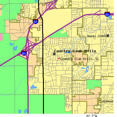 Country Club Hills map