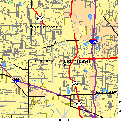 Des Plaines map