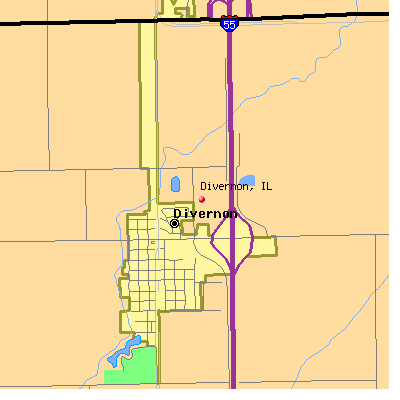 Divernon map