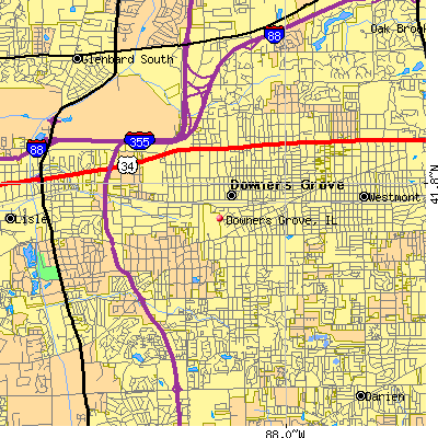 Downers Grove map