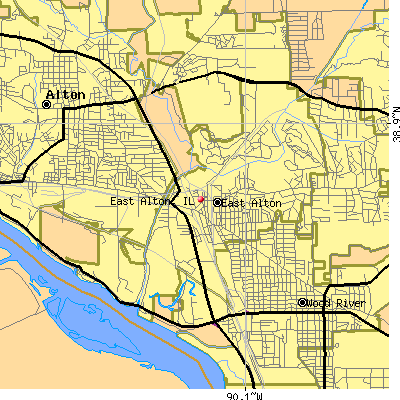 East Alton map
