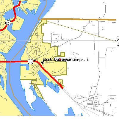East Dubuque map