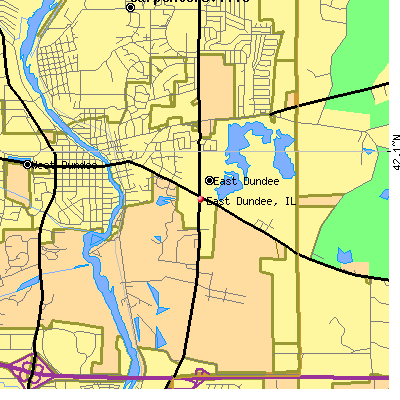 East Dundee map