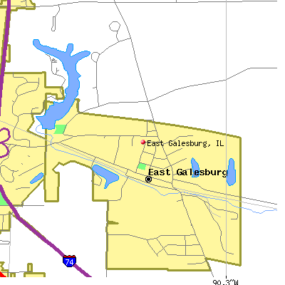 East Galesburg map