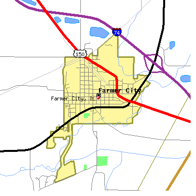 Farmer City map