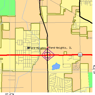 Ford Heights map