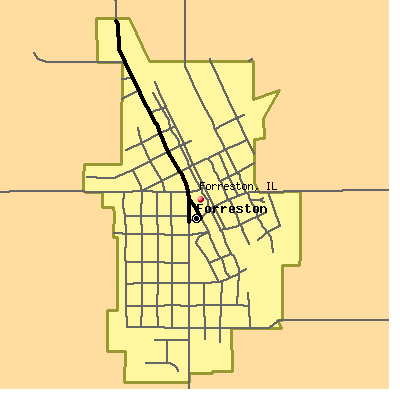 Forreston map