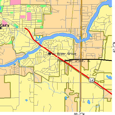 Fox River Grove map