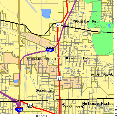 Franklin Park map