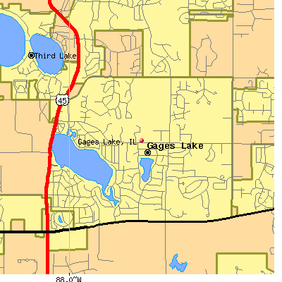 Gages Lake map