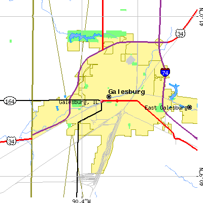 Galesburg map