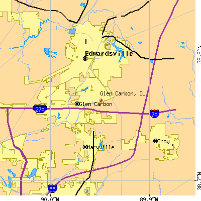 Glen Carbon map