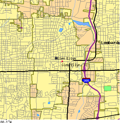 Glen Ellyn map