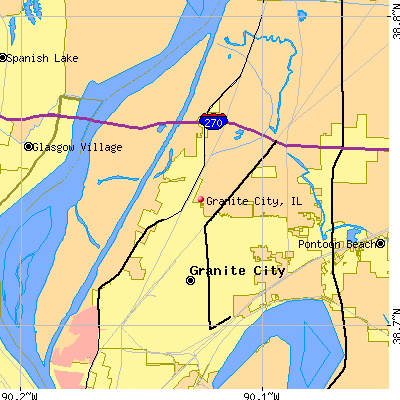 Granite City map