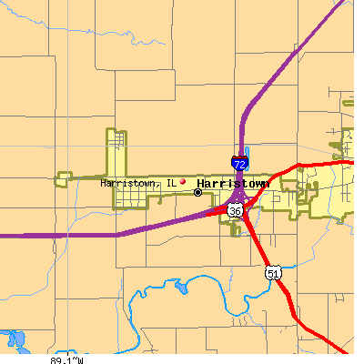 Harristown map