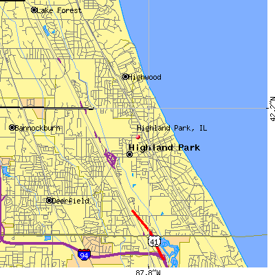 Highland Park map