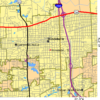 Hinsdale map