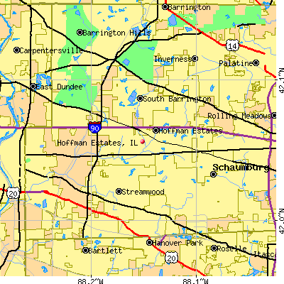 Hoffman Estates map