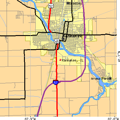 Kankakee map